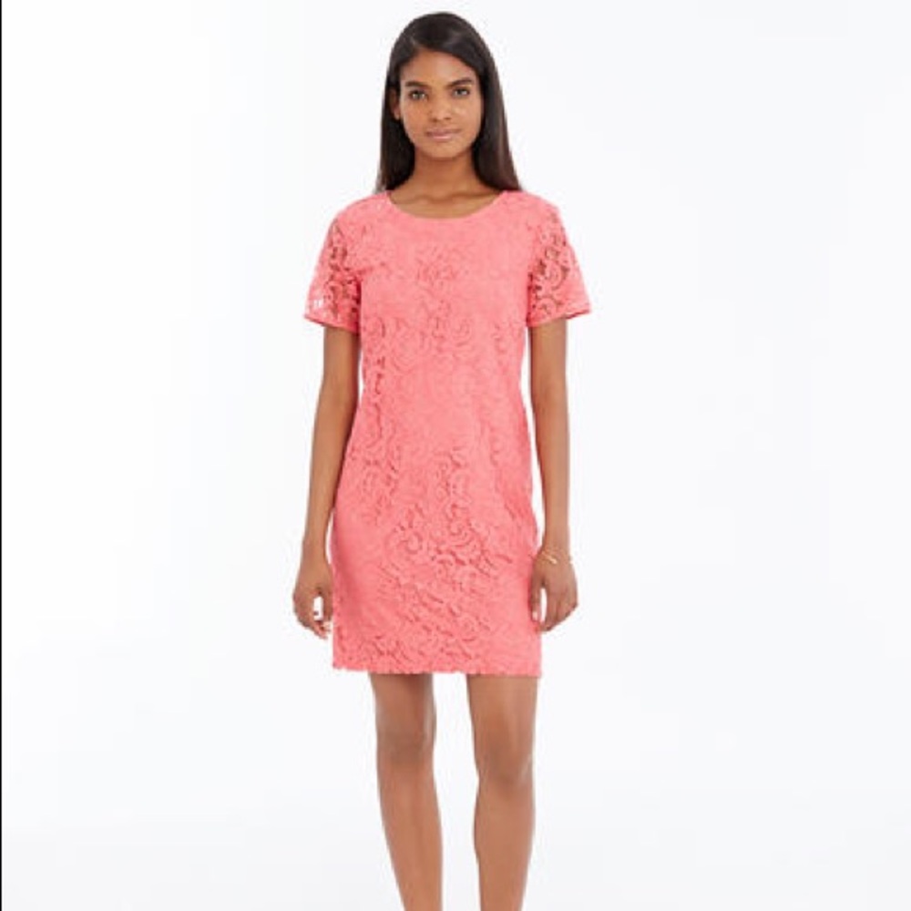 Ann Taylor Pink Lace Shift Dress